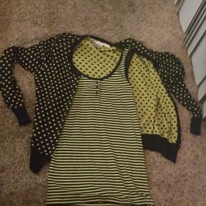 Cardigan and tank top